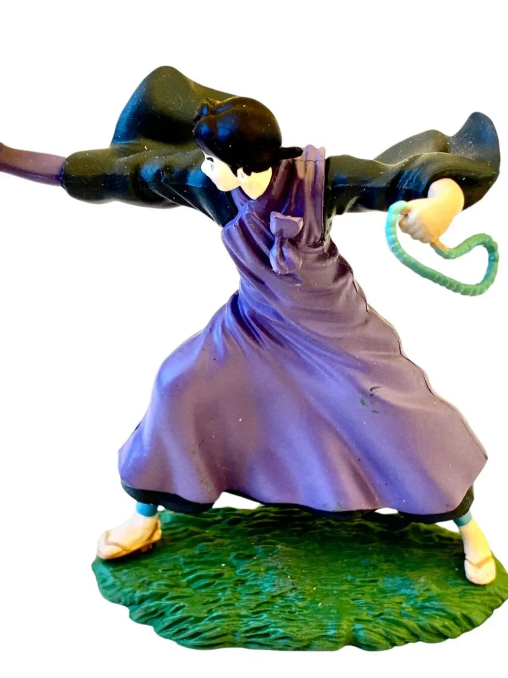 Vintage InuYasha Miroku The monk Mini Figure 2005 Furuta Anime Figurine & Stand